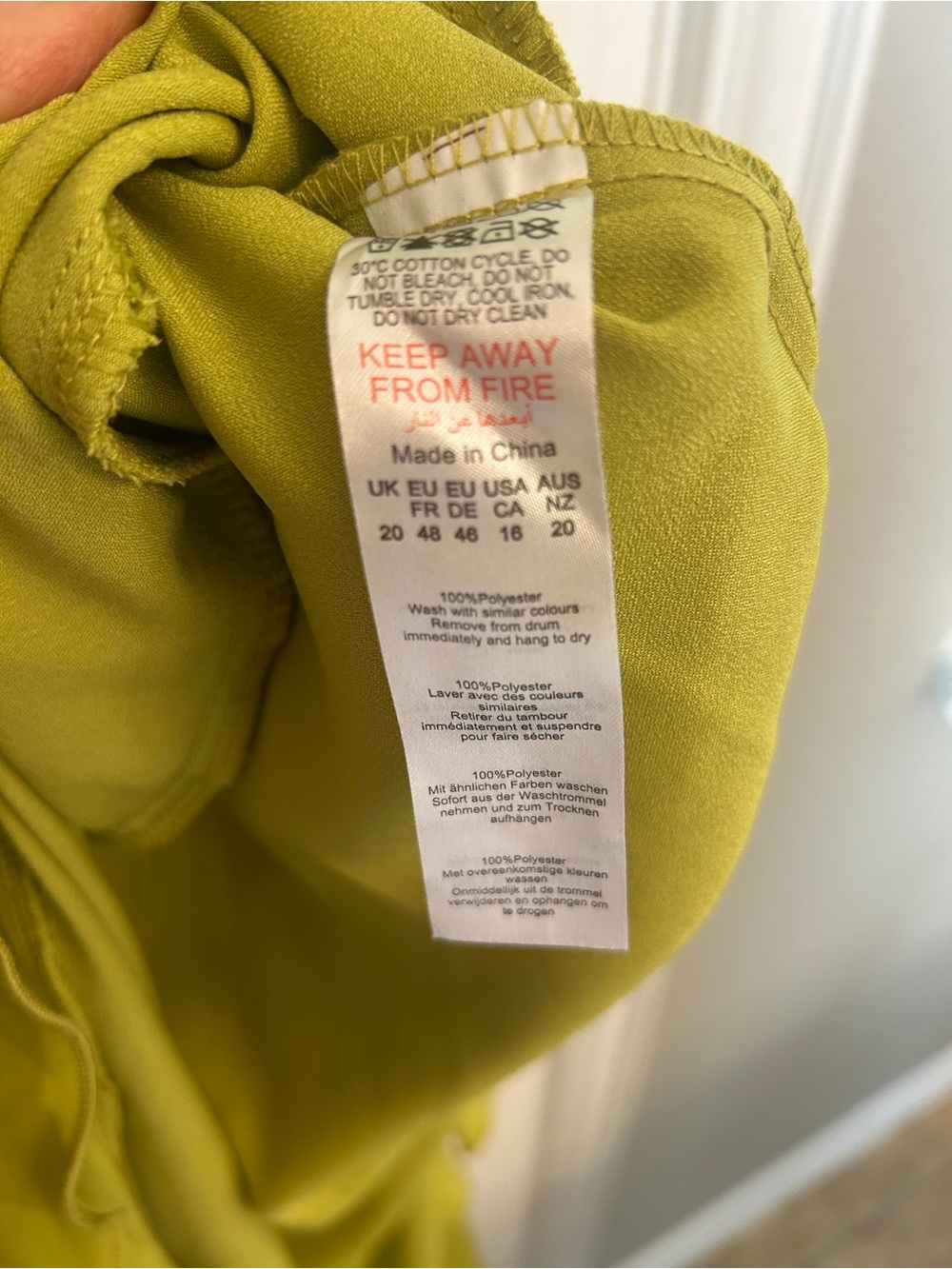 PrettyLittleThing Olive Green Ruffle High-Low Dress - Picture 9 of 9